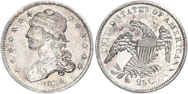 25 Cent / 1/4 Dollar USA (1776 - ) Silver 