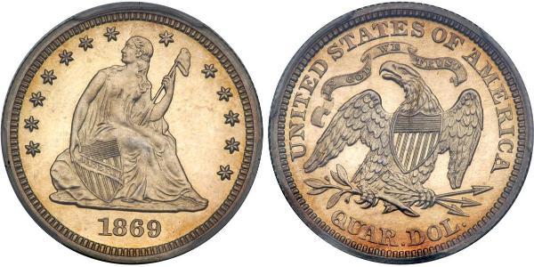 25 Cent / 1/4 Dollar USA (1776 - ) Silver 