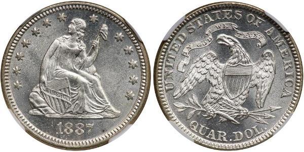25 Cent / 1/4 Dollar 美利堅合眾國 (1776 - ) 銀 