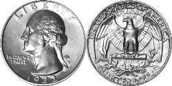 25 Cent / 1/4 Dollar 美利堅合眾國 (1776 - ) 銀/銅 乔治·华盛顿