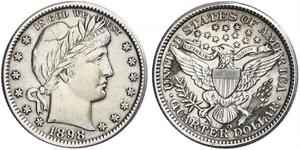 25 Cent / 1/4 Dollar 美利堅合眾國 (1776 - ) 銀/銅 