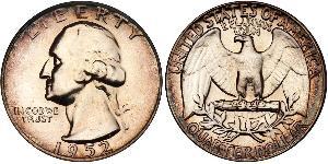 25 Cent / 1/4 Dollar 美利堅合眾國 (1776 - ) 銀/銅 乔治·华盛顿