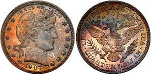 25 Cent / 1/4 Dollar 美利堅合眾國 (1776 - ) 銀/銅 