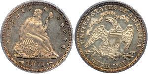 25 Cent / 1/4 Dollar 美利堅合眾國 (1776 - ) 銀/銅 