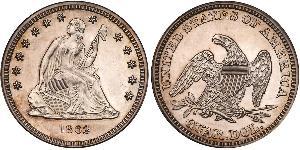 25 Cent / 1/4 Dollar 美利堅合眾國 (1776 - ) 銀/銅 