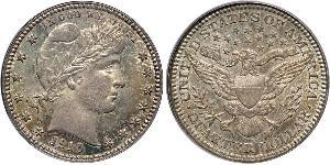 25 Cent / 1/4 Dollar 美利堅合眾國 (1776 - ) 銀/銅 