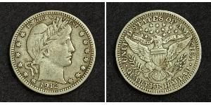 25 Cent / 1/4 Dollar 美利堅合眾國 (1776 - ) 銀/銅 