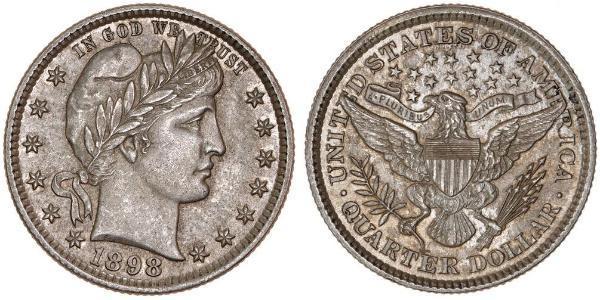 25 Cent / 1/4 Dollar 美利堅合眾國 (1776 - ) 銀/銅 