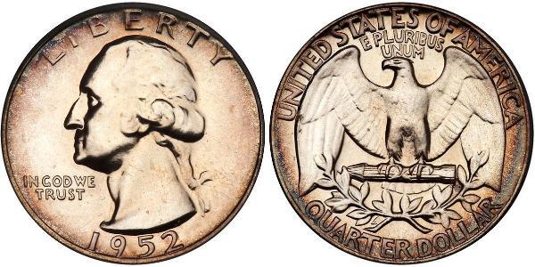 25 Cent / 1/4 Dollar 美利堅合眾國 (1776 - ) 銀/銅 乔治·华盛顿