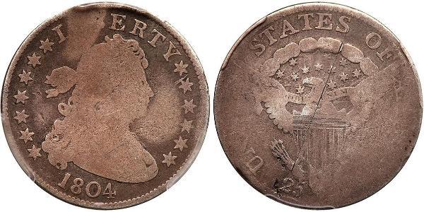 25 Cent / 1/4 Dollar 美利堅合眾國 (1776 - ) 銀/銅 