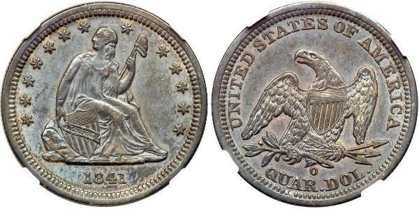 25 Cent / 1/4 Dollar 美利堅合眾國 (1776 - ) 銀/銅 