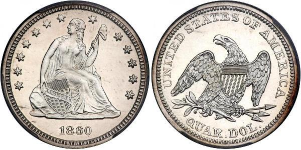 25 Cent / 1/4 Dollar 美利堅合眾國 (1776 - ) 銀/銅 