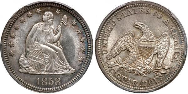 25 Cent / 1/4 Dollar 美利堅合眾國 (1776 - ) 銀/銅 