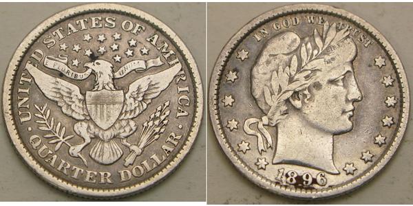 25 Cent / 1/4 Dollar 美利堅合眾國 (1776 - ) 銀/銅 
