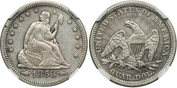 25 Cent / 1/4 Dollar 美利堅合眾國 (1776 - ) 銀/銅 