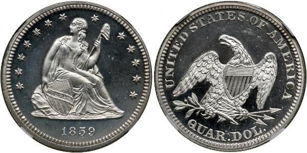 25 Cent / 1/4 Dollar 美利堅合眾國 (1776 - ) 銀/銅 