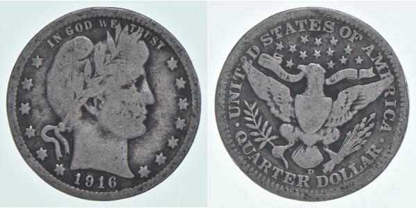 25 Cent / 1/4 Dollar 美利堅合眾國 (1776 - ) 銀/銅 