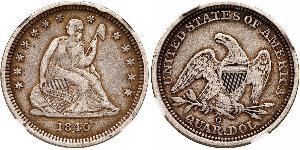 25 Cent / 1/4 Dólar Estados Unidos de América (1776 - ) Cobre/Plata 