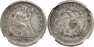 25 Cent / 1/4 Dólar Estados Unidos de América (1776 - ) Cobre/Plata 