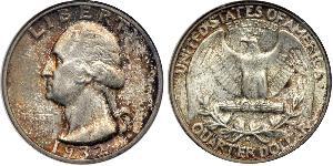 25 Cent / 1/4 Dólar Estados Unidos de América (1776 - ) Cobre/Plata George Washington