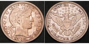 25 Cent / 1/4 Dólar Estados Unidos de América (1776 - ) Cobre/Plata 