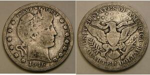 25 Cent / 1/4 Dólar Estados Unidos de América (1776 - ) Cobre/Plata 