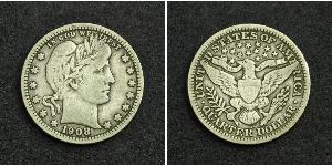 25 Cent / 1/4 Dólar Estados Unidos de América (1776 - ) Cobre/Plata 