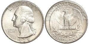 25 Cent / 1/4 Dólar Estados Unidos de América (1776 - ) Cobre/Plata George Washington