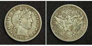 25 Cent / 1/4 Dólar Estados Unidos de América (1776 - ) Cobre/Plata 