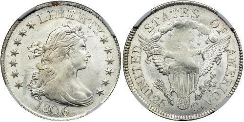 25 Cent / 1/4 Dólar Estados Unidos de América (1776 - ) Cobre/Plata 