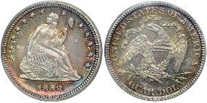 25 Cent / 1/4 Dólar Estados Unidos de América (1776 - ) Plata 