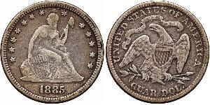 25 Cent / 1/4 Dólar Estados Unidos de América (1776 - ) Plata 