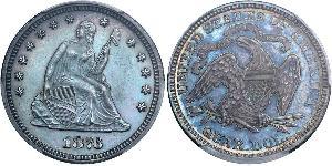 25 Cent / 1/4 Dólar Estados Unidos de América (1776 - ) Plata 