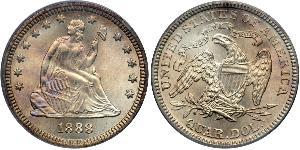 25 Cent / 1/4 Dólar Estados Unidos de América (1776 - ) Plata 
