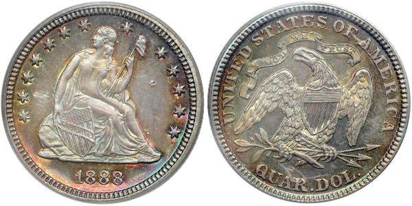 25 Cent / 1/4 Dólar Estados Unidos de América (1776 - ) Plata 