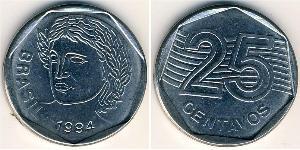 25 Centavo Brasile Acciaio inossidabile 