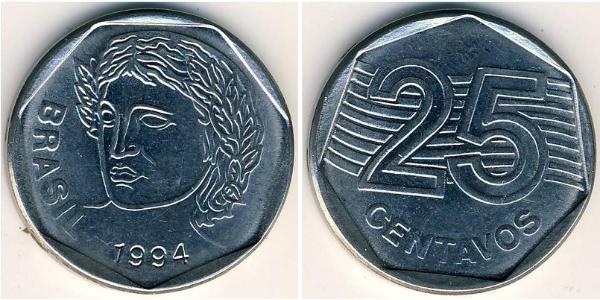 25 Centavo Brasile Acciaio inossidabile 