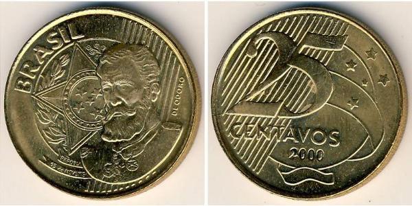 25 Centavo Brasil Latón/Acero 