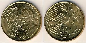 25 Centavo Brésil Acier/Laiton 