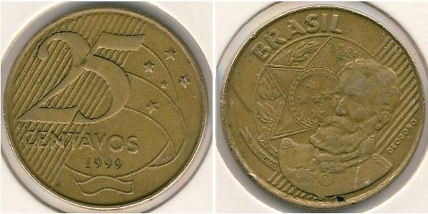 25 Centavo Brésil Acier/Laiton 