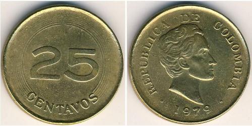 25 Centavo Colombia (1886 - ) Alluminio/Bronzo 