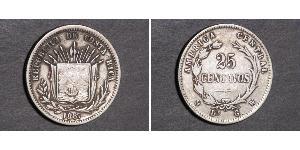 25 Centavo Costa Rica Argent 
