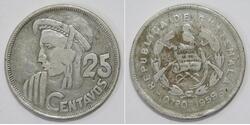 25 Centavo Guatemala Argent 