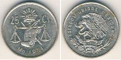 25 Centavo Mexique (1867 - ) Argent 
