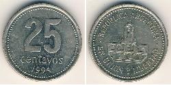 25 Centavo Argentine Republic (1861 - ) Copper/Nickel 