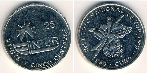 25 Centavo Cuba Copper/Nickel 