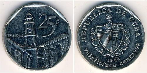 25 Centavo Cuba Copper/Nickel 