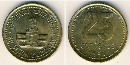 25 Centavo Argentinien (1861 - ) Messing 