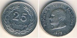 25 Centavo Salvador Nickel 