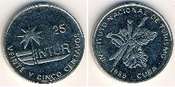 25 Centavo Cuba Níquel/Cobre 